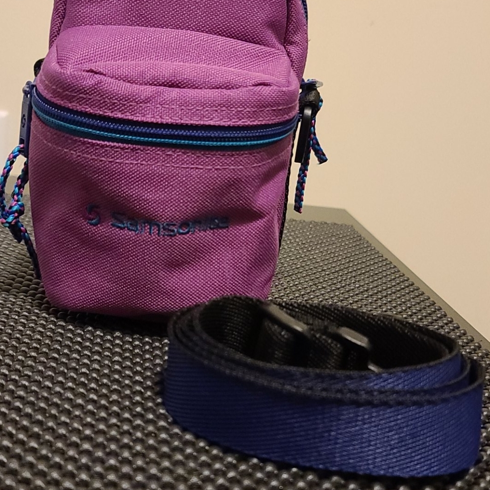 Authentic samsonite small sling bag purple